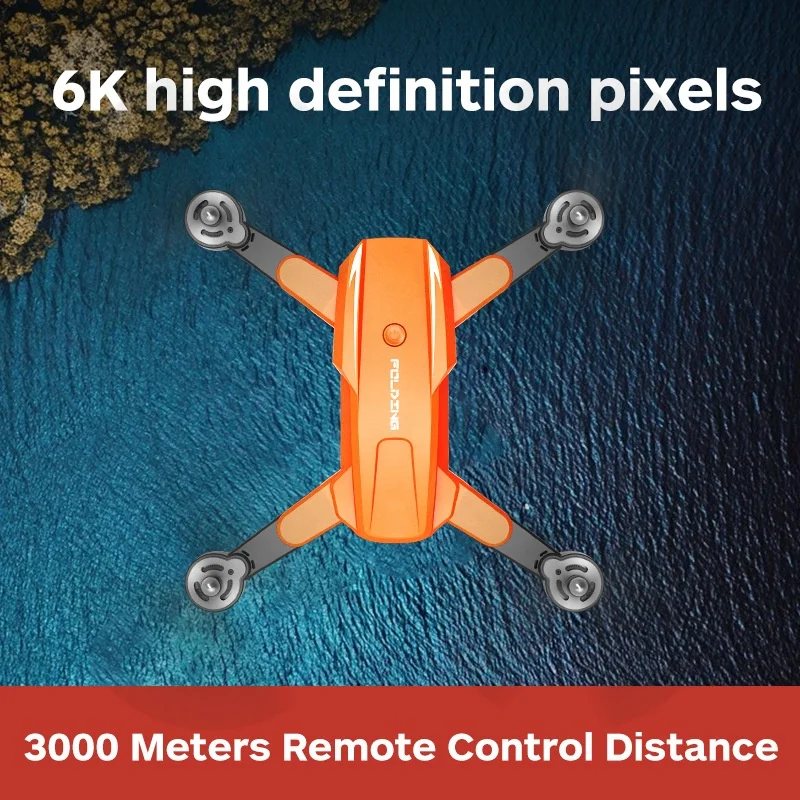 Складной Дрон S6 4K HD для аэрофотосъемки с дистанционным управлением игрушечный самолет GPS Квадрокоптер двойной камерой