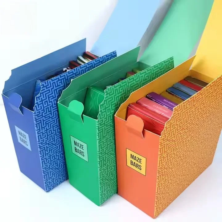 Luxury Custom Printed Design Retail Display Paper Box Candy Snack Food Mushroom Chocolate Bar Packaging Boxes With Logo