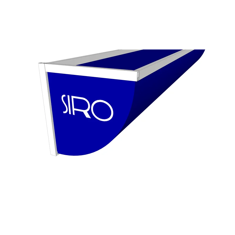 irregularly shaped quarter round fabric ducting air distribution wall ventilation system