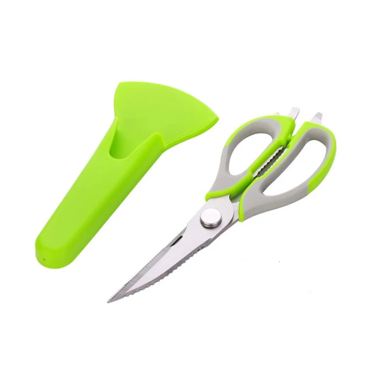 Kitchen accessories shears chicken scissor with nut cracker multifunctional stainless steel kitchen Magnetic scissor set