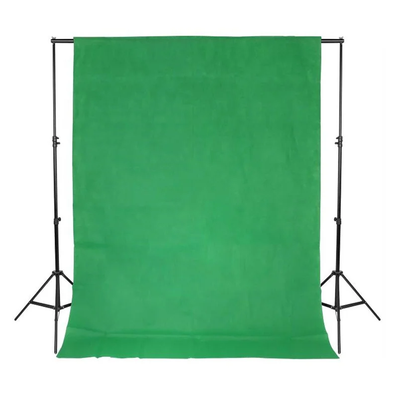 Takenoken Background Photographic Equipment Photo Studio Accessories 1.5 x 2m Green Screen Backdrop Muslin with Spring Clamp
