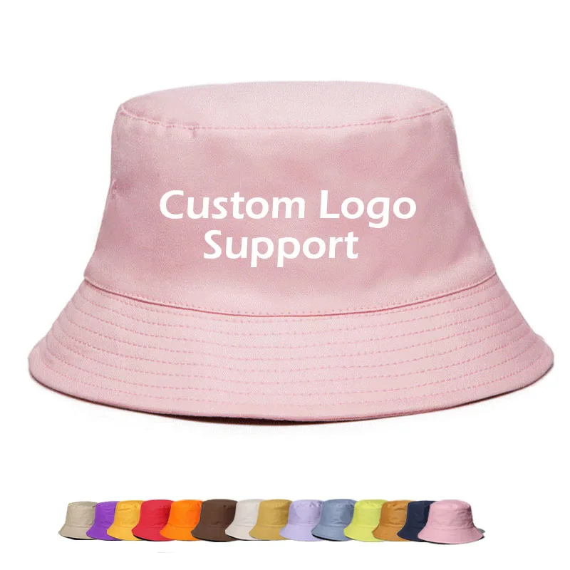 Hot selling wholesale plain cotton bucket hat custom embroidery logo reversible bucket hat for women men