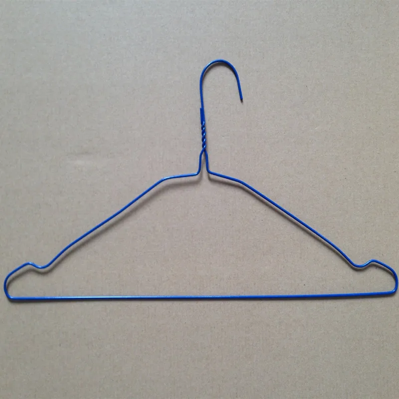 Wholesale Laundry Wire Clothes Hanger Factory Price Laundry Hangers For Cloth white blue silver