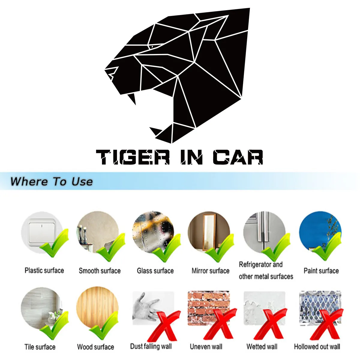 Tiger In Car Car Laser Sticker Vinyl Decal Car Truck Bumper Window Laptop Sticker Decor Gift Die Cut Decals Laptop Window Glass