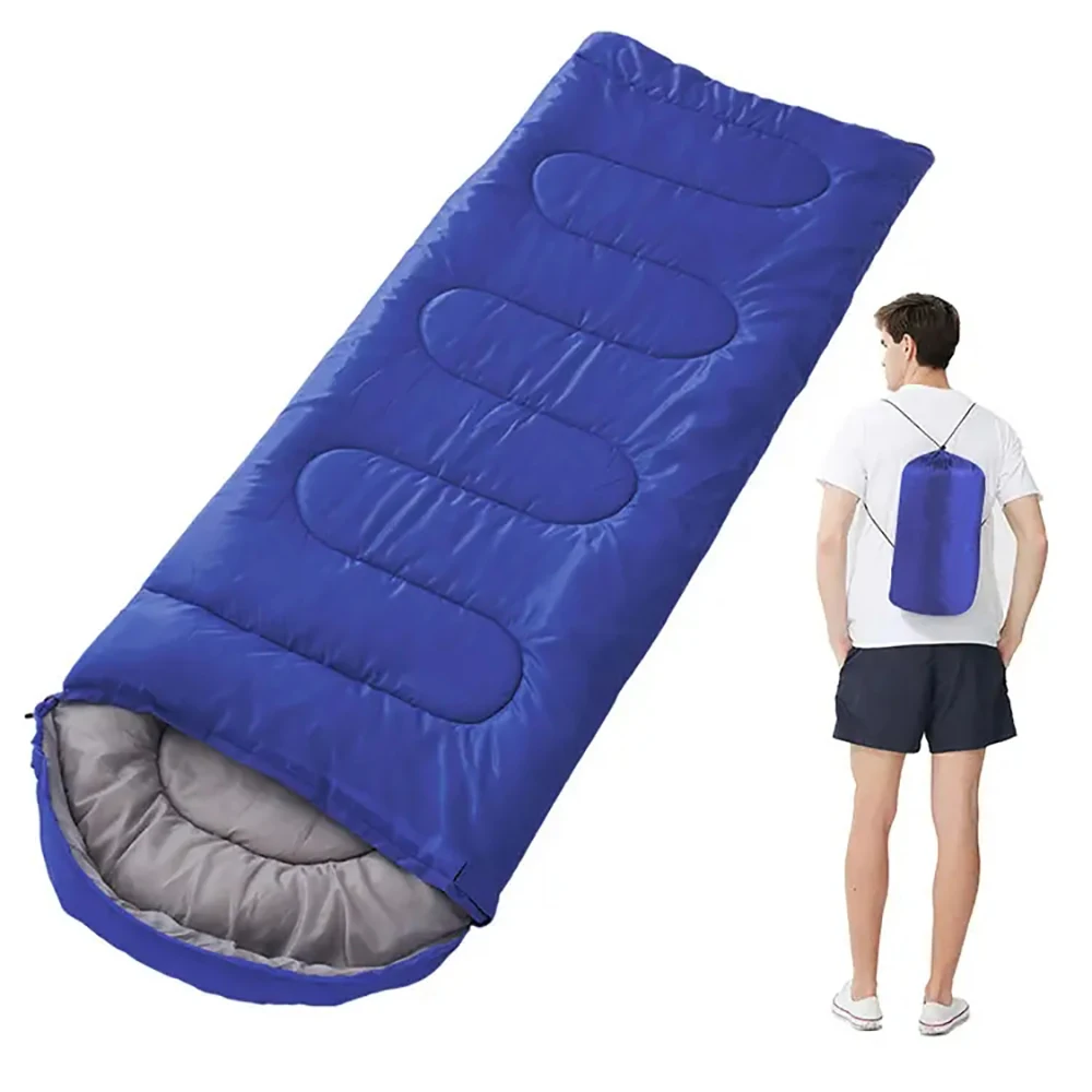 Outdoor Camping Waterproof 210T Polyester Fabric Sleeping Bag with Carry Bag
