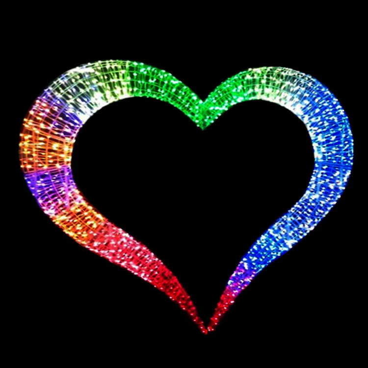 Grandview Heart Shape Motif Light For Christmas 3D Motif Light For Outdoor Decoration LED Tunnel Arch Lights