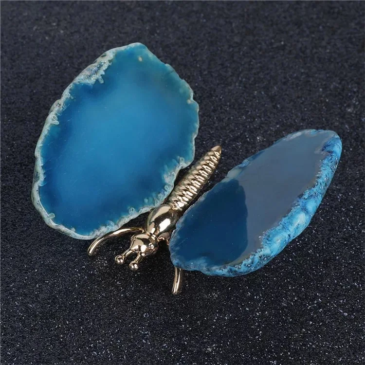 Wholesale  Natural Healing Crystals gemstone Stone Colorful Agate Butterfly For Gifts Home Decoration