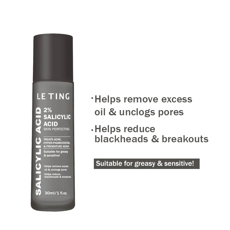 Private Label 2% Salicylic Acid And Points For Beauty Moisturizing Gentle Exfoliation Face Serum Face Toner