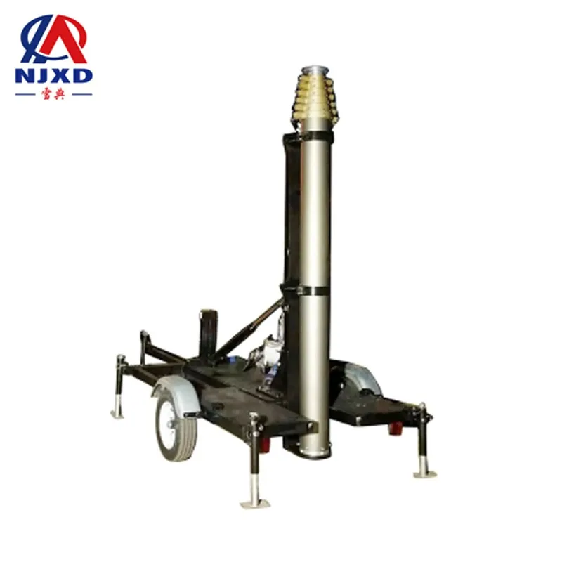 XD632 trailer mounted pneumatic telescopic mast for all purpose