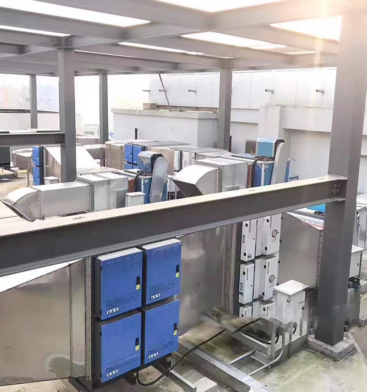 Industrial chimney smoke air cleaner coffee roaster afterburner electrostatic filter