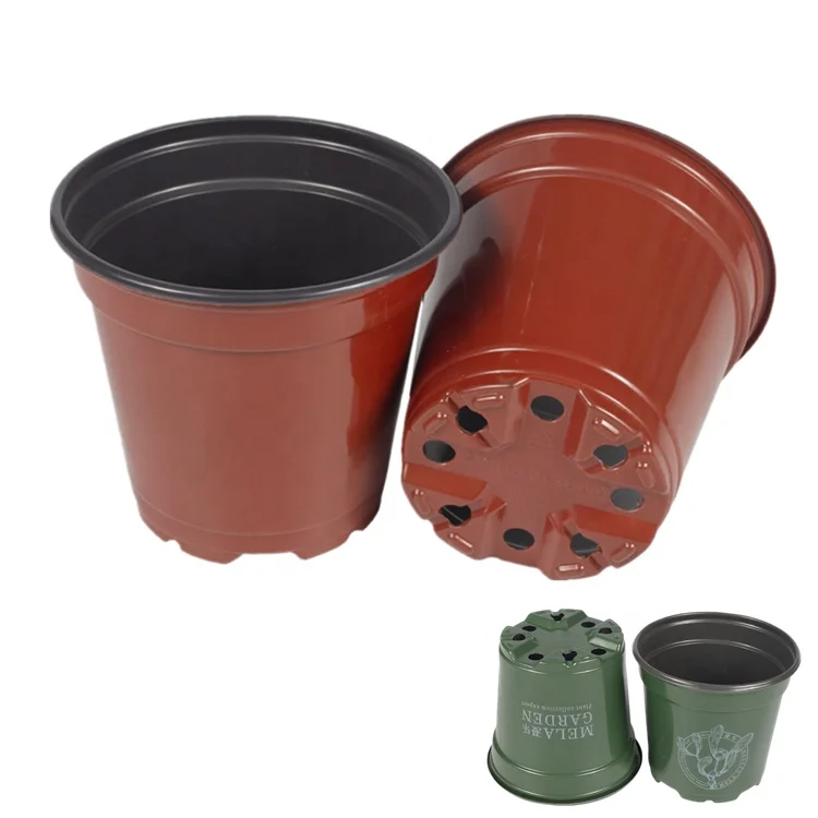 Cheap Mini Small Orchid Nursery Flower Pot PP Two Double Color Pink Black Terracotta White Soft Plastic Pot