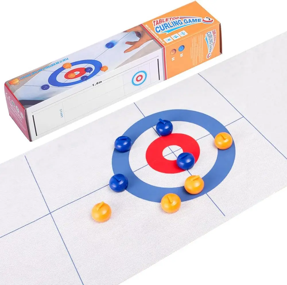 Table games family curling games portable team board games table training for children and adults indoor travel party gifts