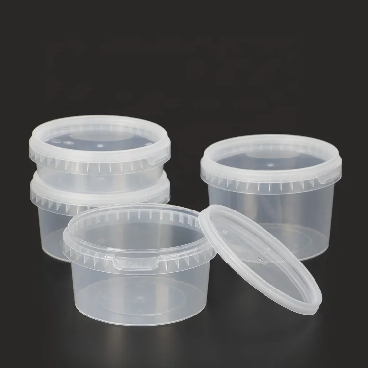 32 oz deli container clear plastic round cups takeout disposable food container