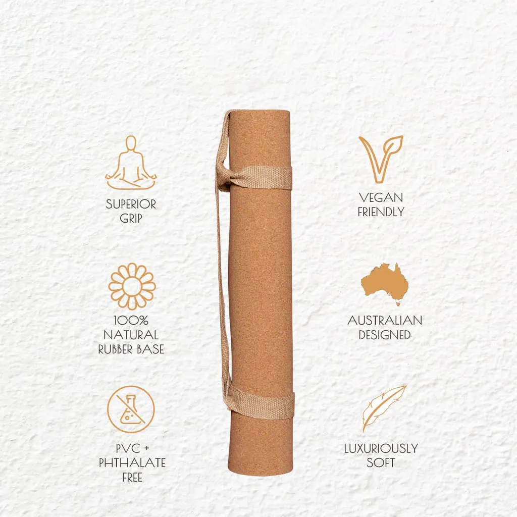 Sansd Eco-friendly Fitness Design Custom Printed Logo Thick Anti Non Slip Dual-layer Green With Position Line Tpe Cork Yoga Mat