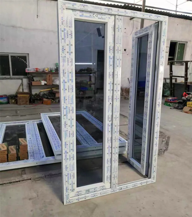 upvc casement door with inside blinds Magnetic shutters in Guangzhou factory to Bahamas Upvc hurricane impact door