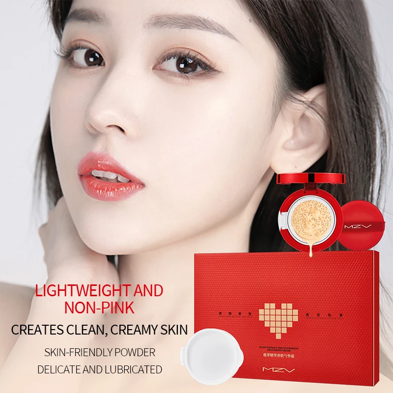Wholesale OEM Gift Plant Extract Essence Air Cushion BB Cream Skin-Friendly Care Hydrating Foundation Compact Set Makeup