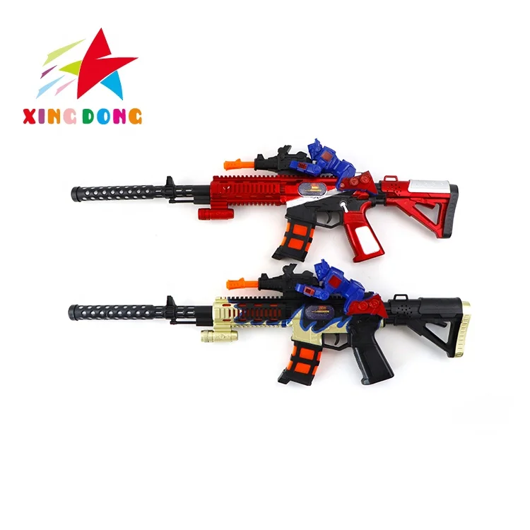 snipe hunting god gun toy light sound vibration music gun with belt