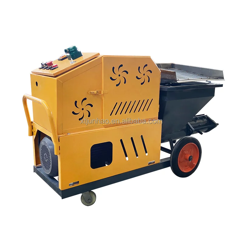 High quality cement mortar spraying machine cement plaster machine with automatic control box large hopper