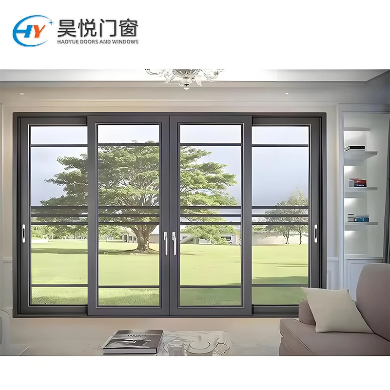 Modern Waterproof Double Tempered Glass Door Interior Aluminum Alloy Profiles Sliding Lifting Exterior Kitchen Villa Hotel