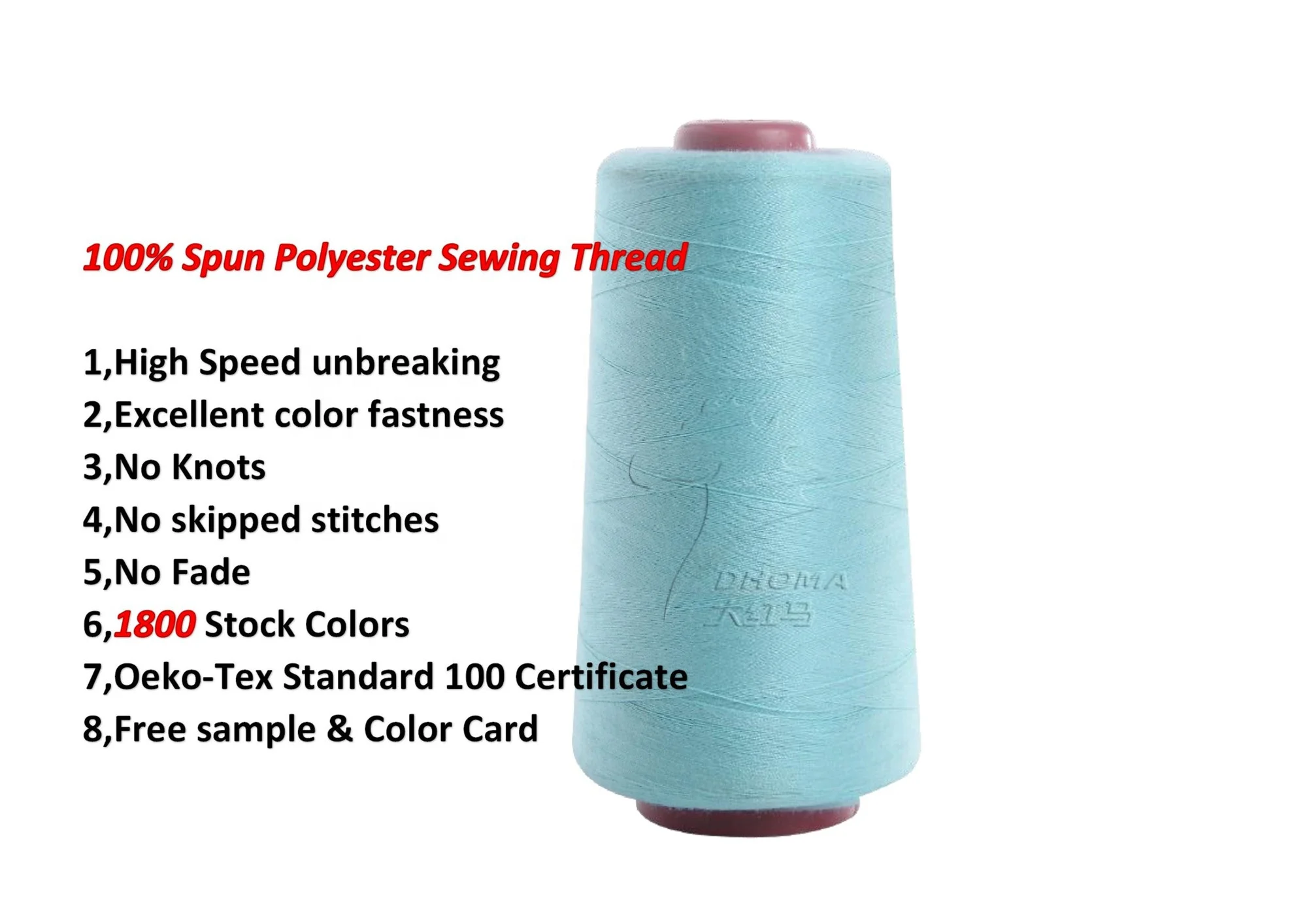 TFO Polyester Sewing Thread Colorful polyester yarn dyed no knots 40S/3 5000y cheap sewing thread for sewing