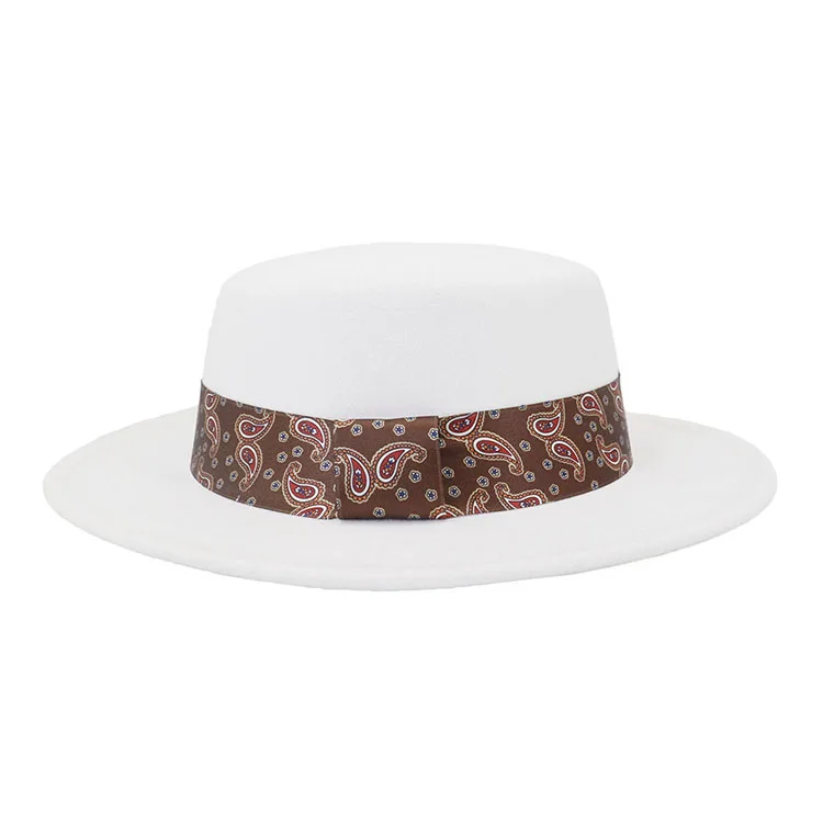 Gentleman Soft Brim Jazz Hat Wide Brim Felt Jazz Hats With Ribbons Autumn Winter Panama Fedora Cap