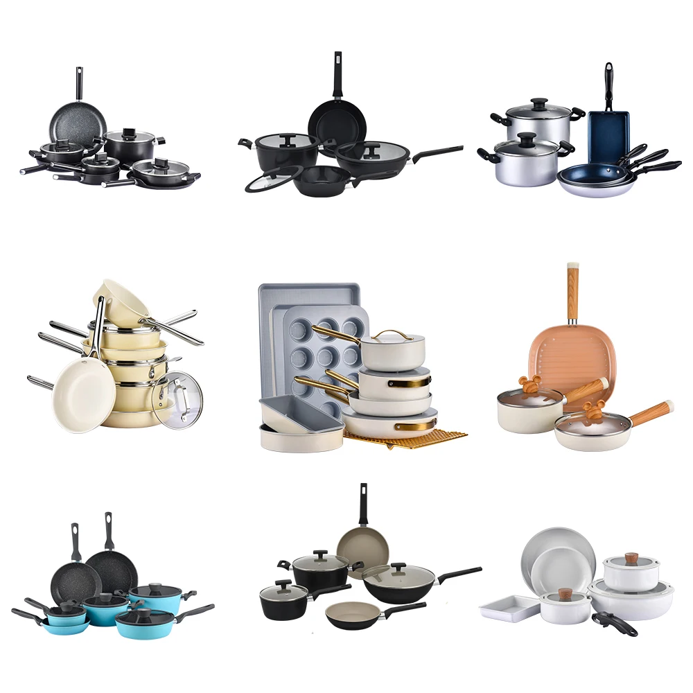 Food Grade pot set cookware set cooking Non Stick Soup Stock Pot Casserole