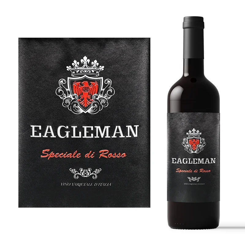 Adhesive Wine Bottle Manufacturer Black Spot Uv Wine Labels,Gold Hot Stamping Printing Sticker Sparkly Paper Waterproof Label