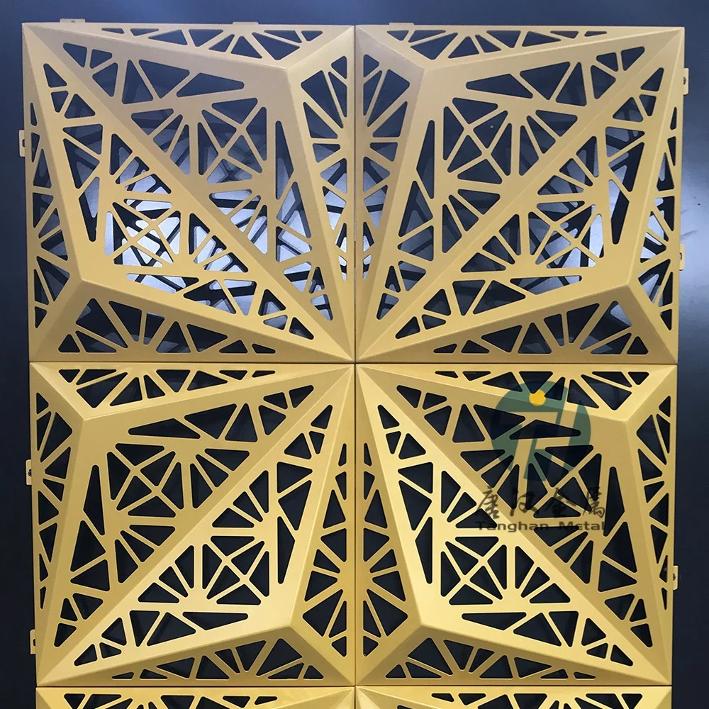 
Custom Lobby Ceiling Aluminum 3D Design Decorated Building Material Metal Facade Curtain Wall Panels 