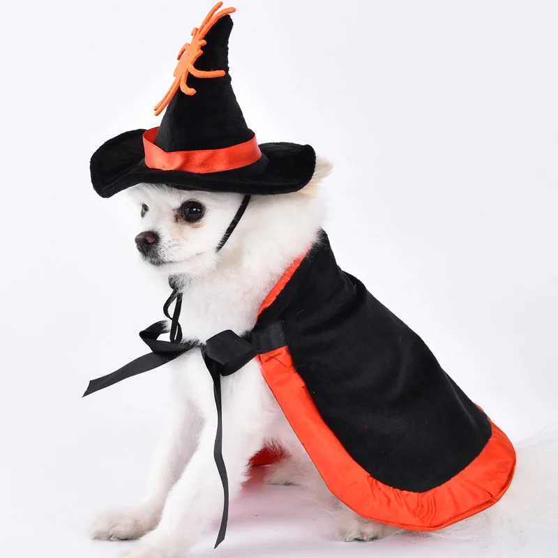 2024 New Halloween Cosplay Costume Halloween Collection Suitable for Puppy Cat Spider Vampire Witch Skeleton