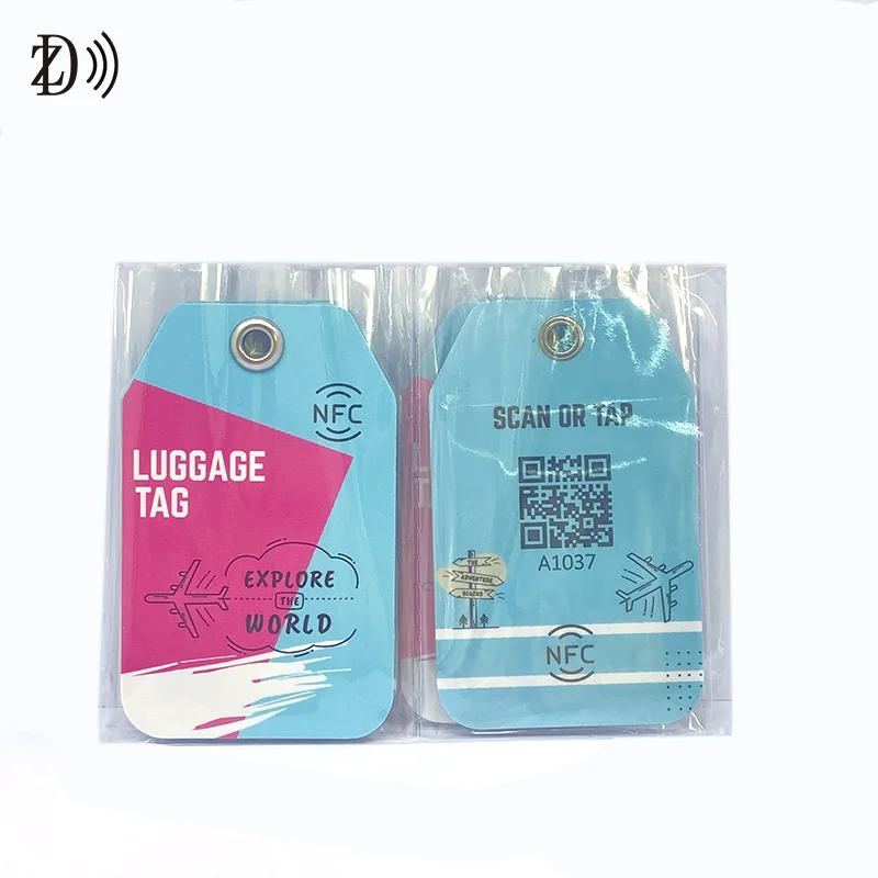 Дорожная багажная бирка NFC пластиковая печать на заказ 13 56 MHz NTAG213 аэропорта
