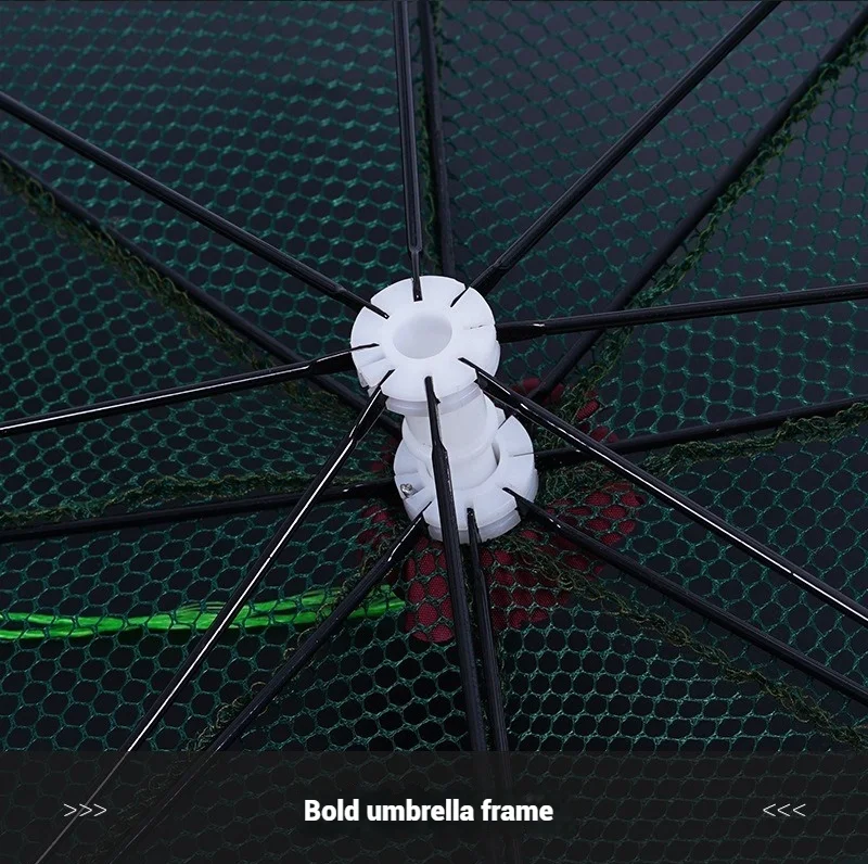 Customized collapsible umbrella 4 6 8 10 12 16 20 24 hole small mesh lobster traps fishing cage
