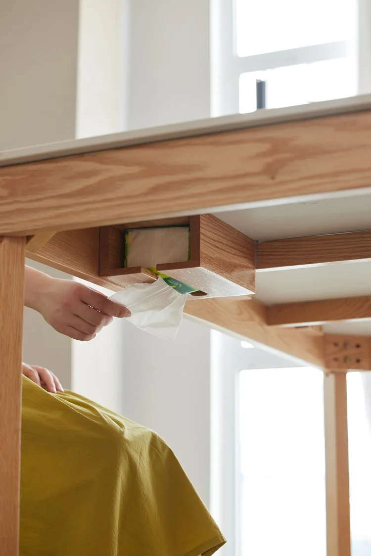 K3111 Nordic style solid OAK wood legs dining room furniture with sintered stone top dining table set