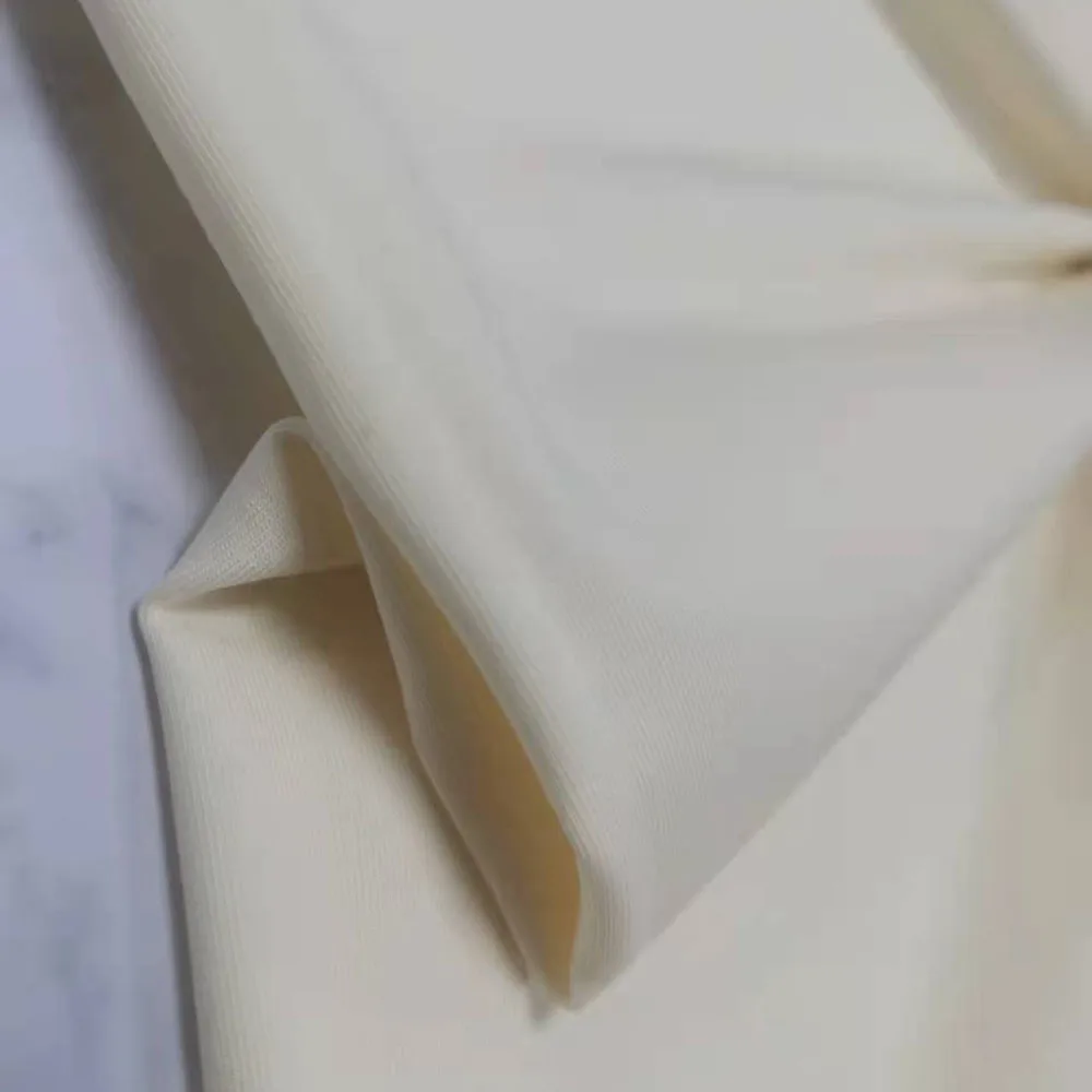 Надежное качество, однотонная дышащая трикотажная ткань из 90% хлопка, 10% спандекса для пальто и курток