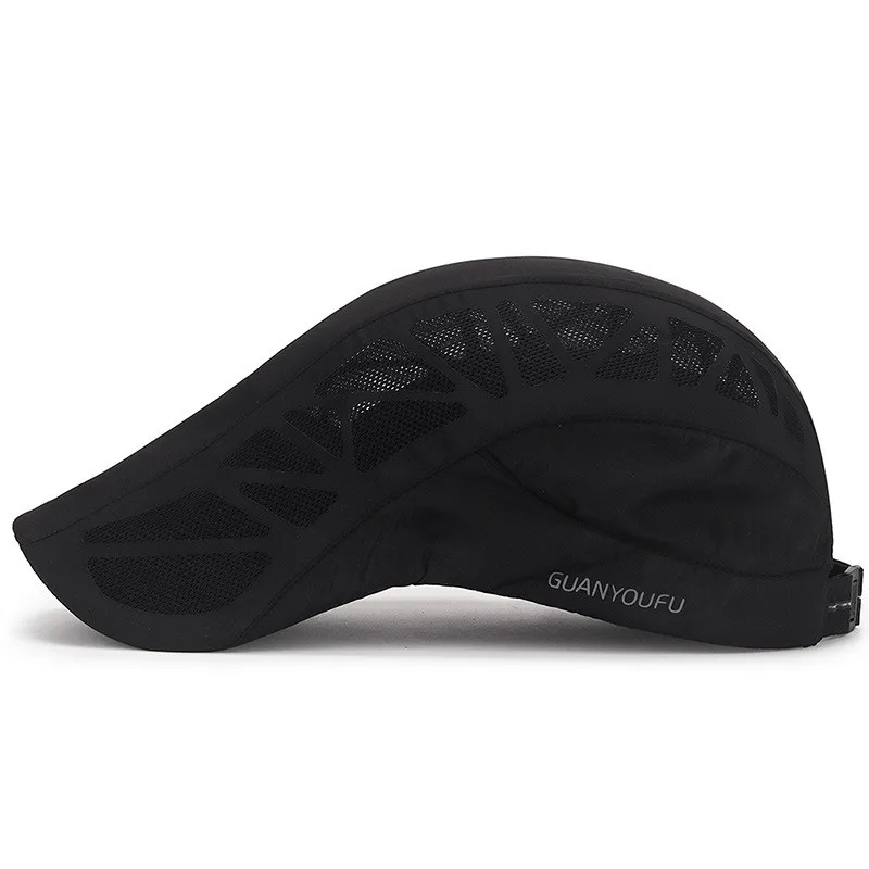 Summer Unisex Adjustable Mesh Newsboy Hat Beret Driving Hunting Fishing Hat Genuine Leather Ivy Cap Fashion Beret Hat Flat Cap