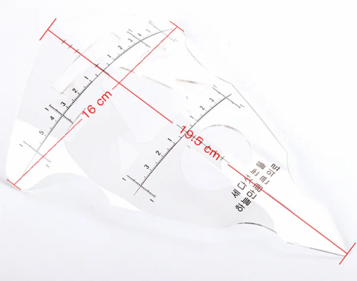 Korean eyebrow face symmetrical measuring ruler