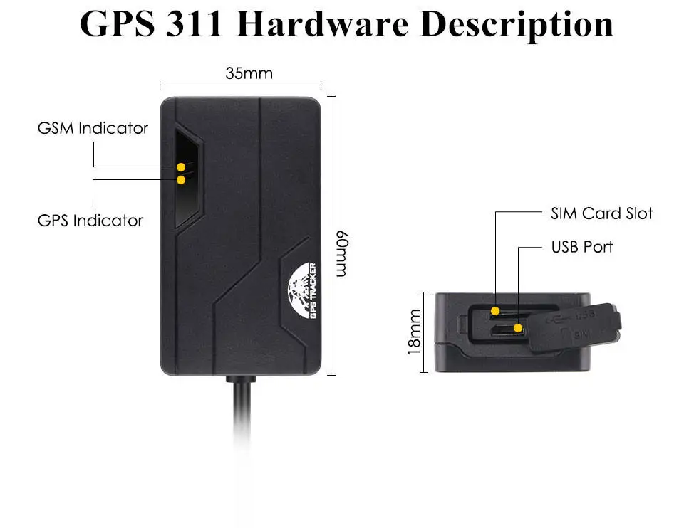 Original Coban TK311 311b 311c GPS Tracker Vehicle motorcycle E-bike gps tracking devices free web Platform with remote control