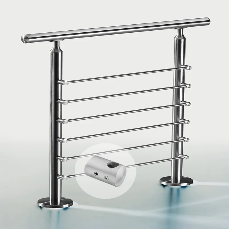 SS Balustrade Round Handrail Cross Stainless Steel Bar Holder