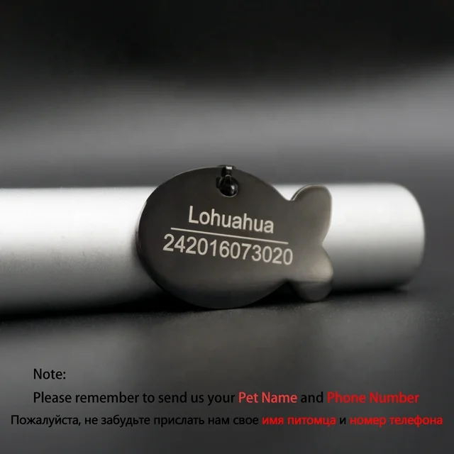 
Customized Dog ID Tags Metal Name Tags For Puppies Cat Anti-Lost Pet Nameplate Custom 