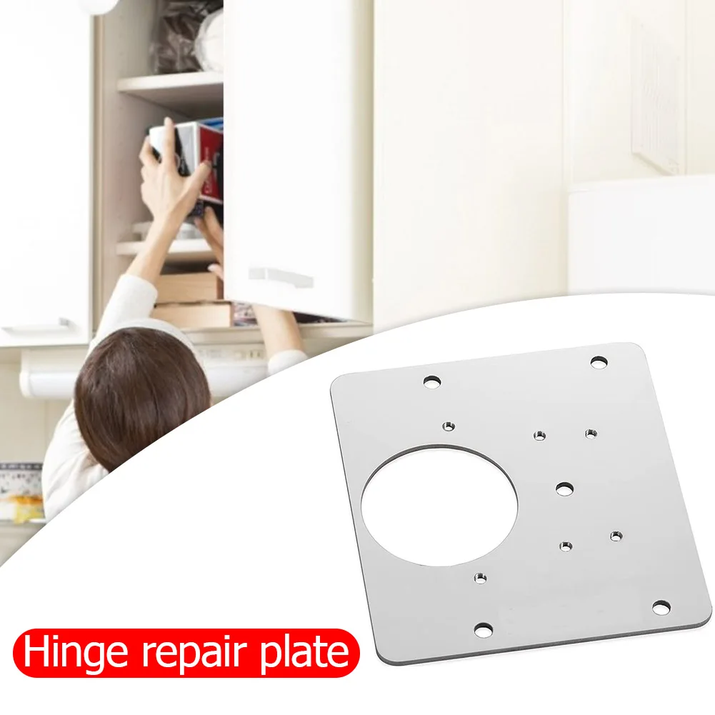 Topcent Cabinet Hinge Repair Plate 304 Stainless Steel Cabinet Board Repair Kit for Kitchen Bathroom Furniture Hinge