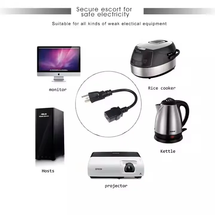 North America Plug 18awg with US c19 Connector Iec 320 Cable Cords Usa C19 ac Power Cord