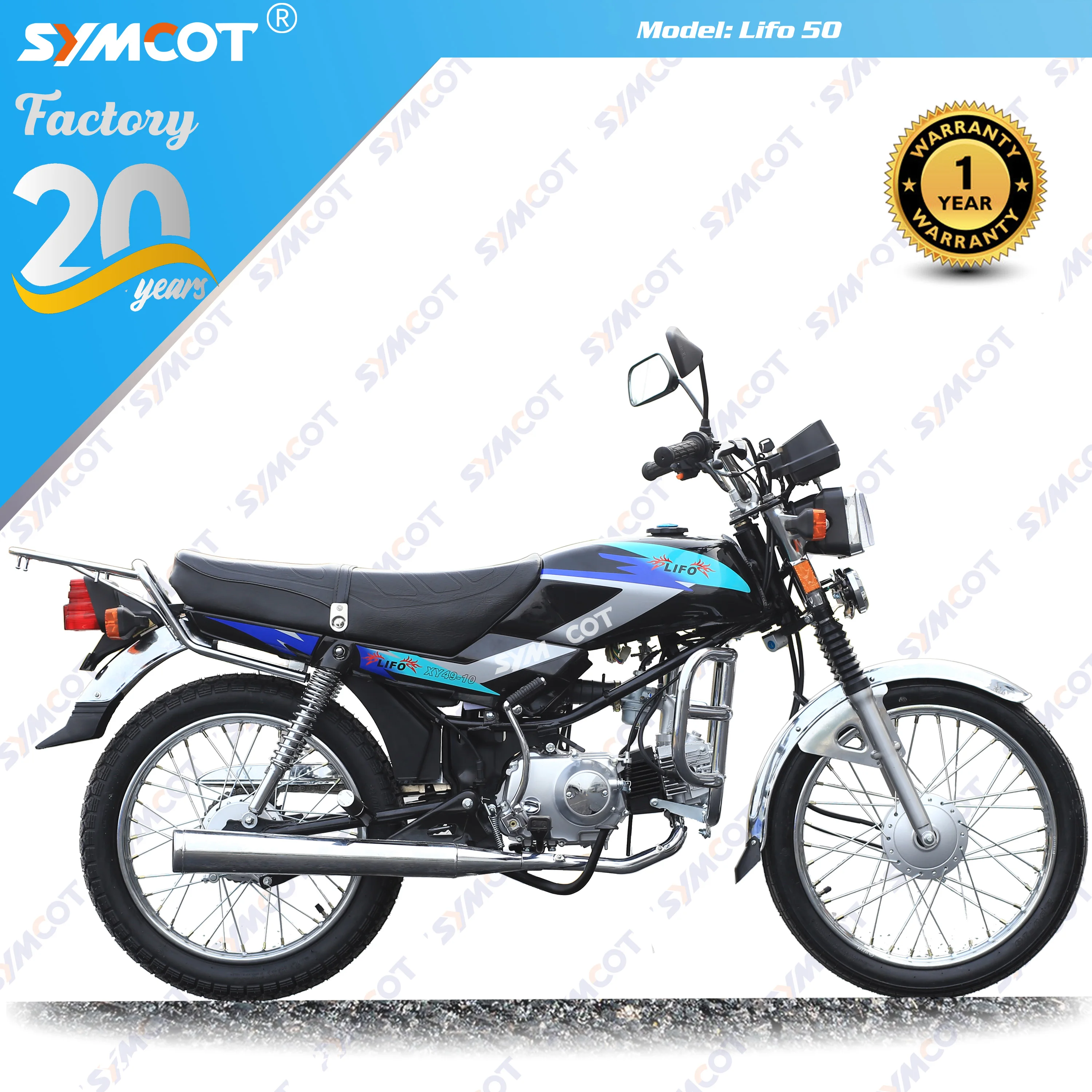 Lifo50 50cc moped motorcycle with cheap cost and high quality for Mozambique market XY49-11