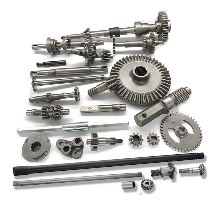 Small Generator Camshaft Axail Spline Steel Ring Double Helical Spur Gear Shaft With Crank