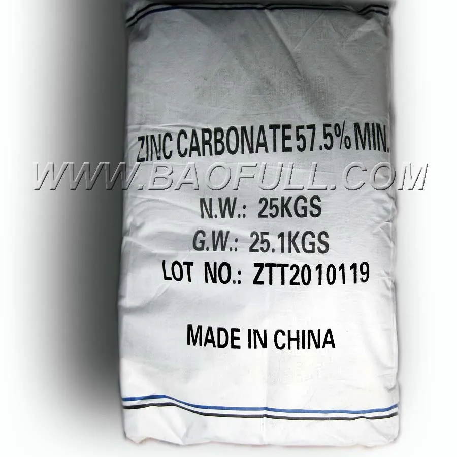 Zinc Carbonate ZnCO3 ( 57.5~56.5% ) with BEST price