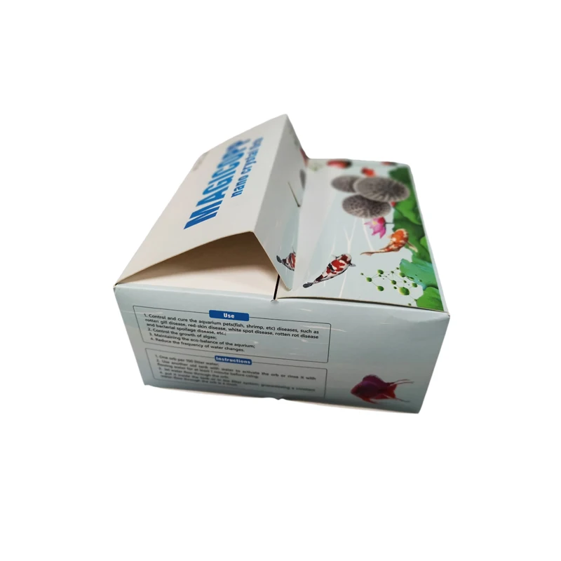 Folding Packaging Boxes Custom Paper Boxes with Double Door Opening Packaging  Fish Tank Purification Ball Nano Crystal Orb