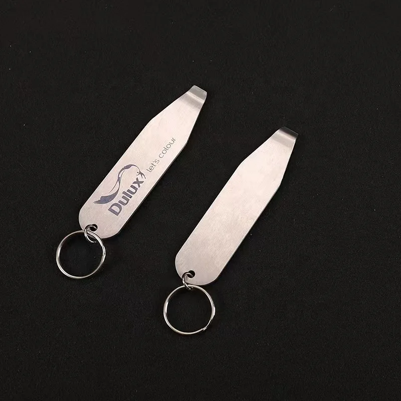 Custom Paint Tin Can Opener Key Ring with Printing Logo