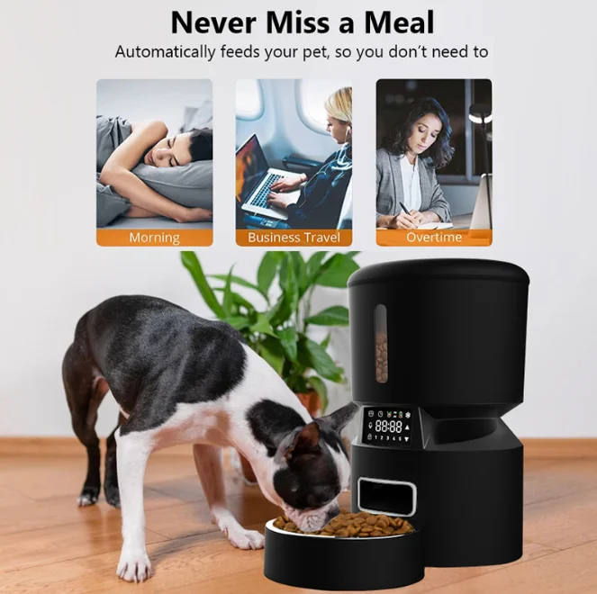 New Pet Dog Cat Fountain Automatic Food Feeder Dispenser Container For Cats Dogs Eating Pet Products