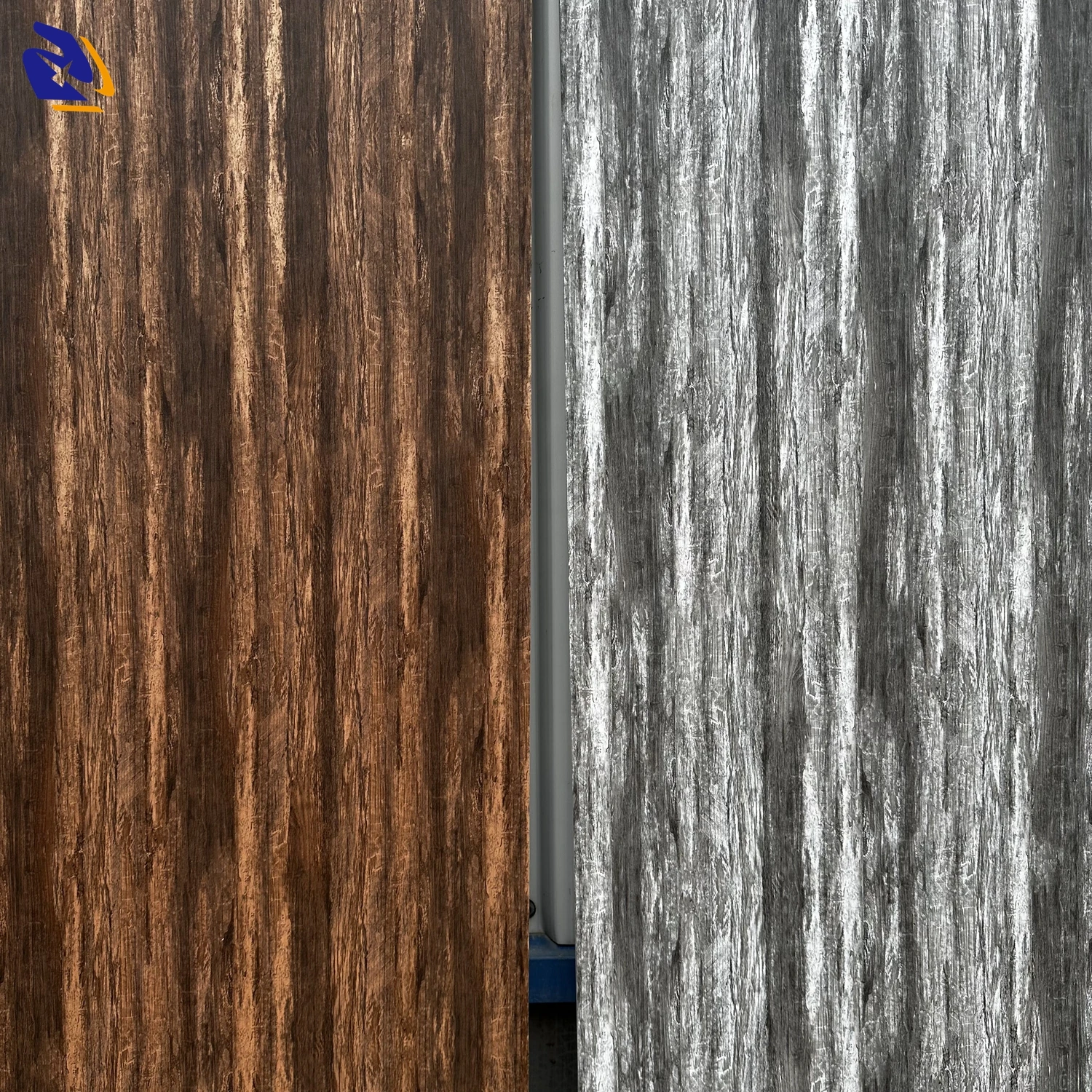 2025 New Metallic Wood PVC Decorative Film 1250mm Wooden 3D Texture Decor PVC Lamination Film For Wall Panel Laminating Machine