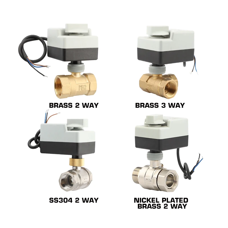 Electric Ball Valve DN20 3/4 Manufacturer Supplied Manual Switch Electric Actuator Wholesale 2-way Brass AC24V 220V Water Media