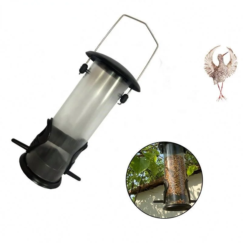 2022 amazon hot selling Pp plastic bird feeders for outdoors hanging Outdoor Hanging Acrylic Wild Garden bird feeders hanging