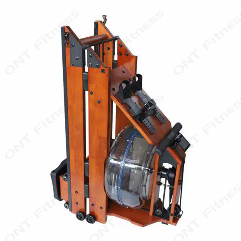 Indoor Cardio Equipment Oak Wooden Wood Water Rower Water Rowing Machine Folding Rowing Machine